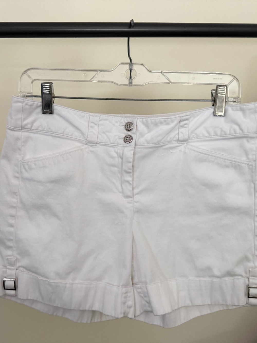 White House Black Market White Cuffed Cargo Shorts
